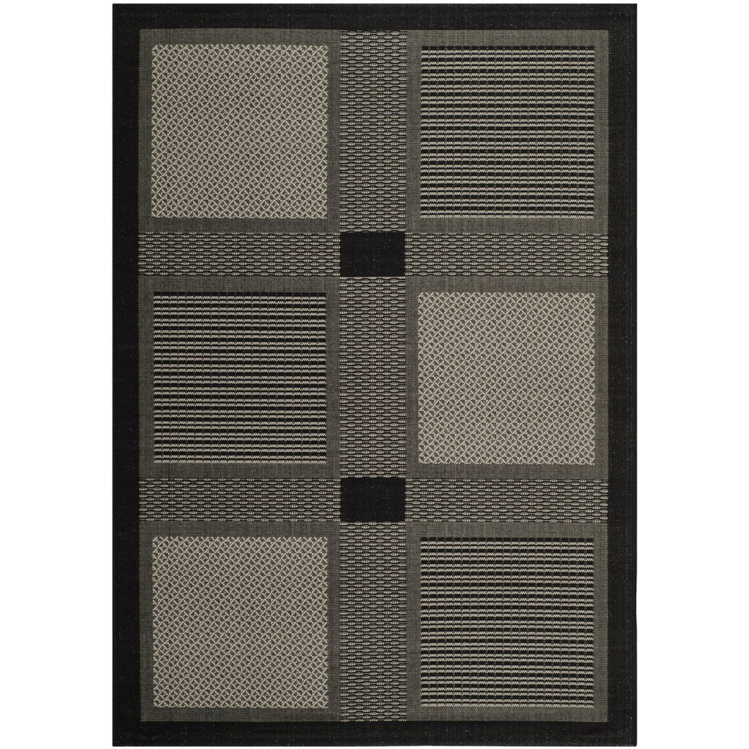 SAFAVIEH Indoor Outdoor CY1928-3908 Courtyard Black / Sand Rug Image 1