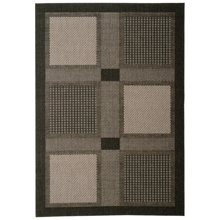 SAFAVIEH Indoor Outdoor CY1928-3908 Courtyard Black / Sand Rug Image 1