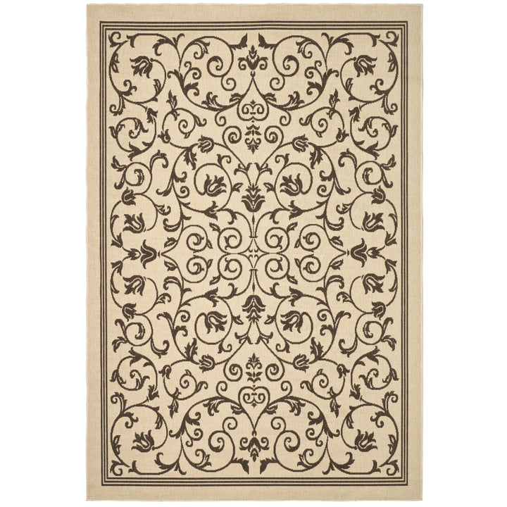 SAFAVIEH Outdoor CY2098-3001 Courtyard Natural / Brown Rug Image 4