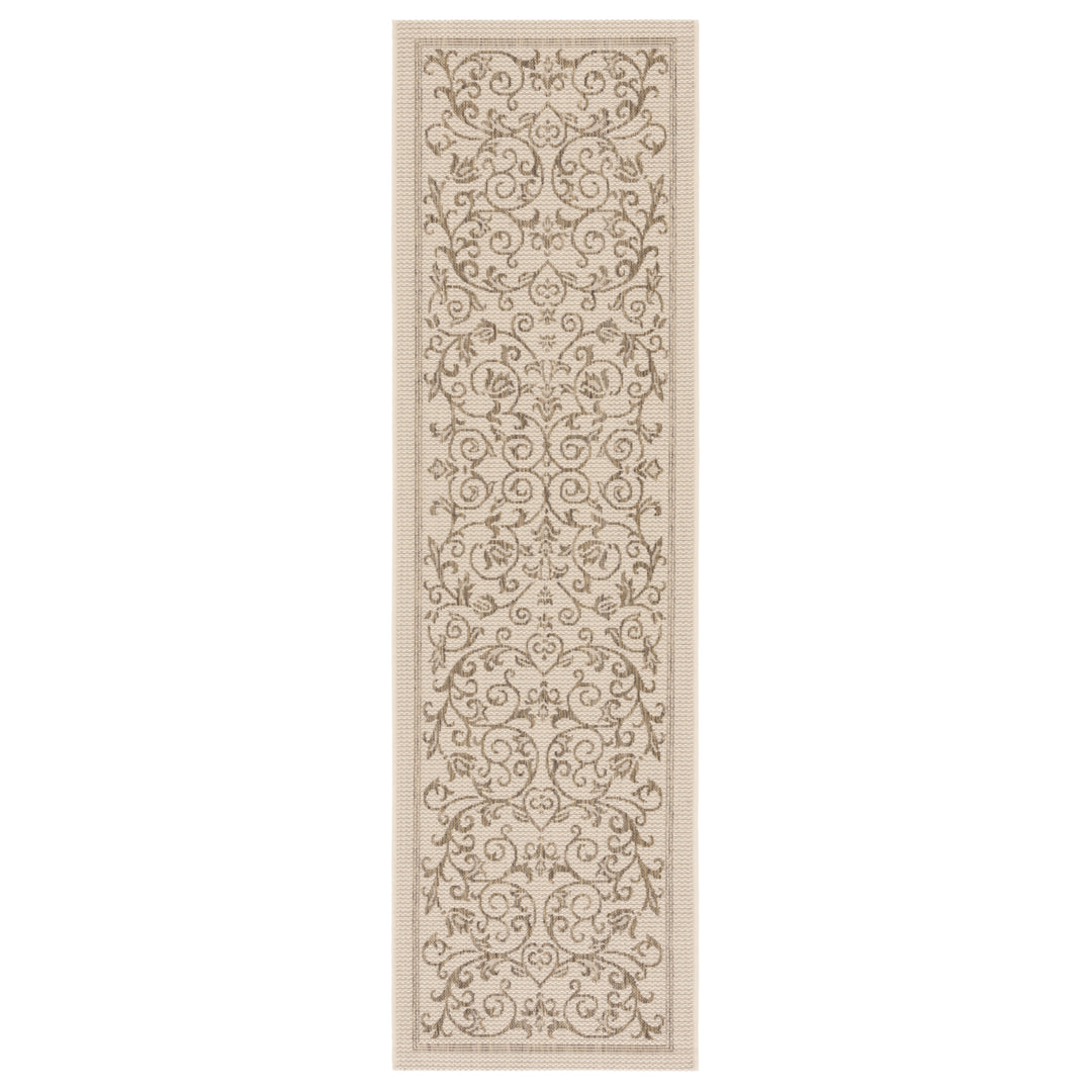 SAFAVIEH Outdoor CY2098-3001 Courtyard Natural / Brown Rug Image 6