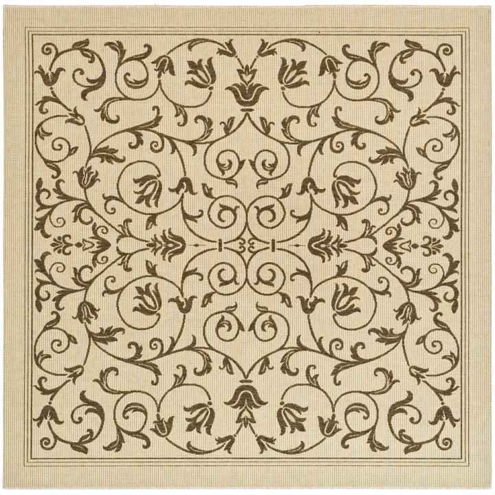 SAFAVIEH Outdoor CY2098-3001 Courtyard Natural / Brown Rug Image 7