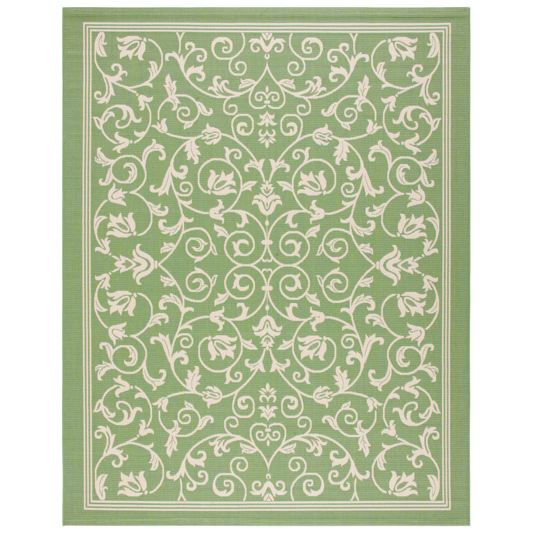 SAFAVIEH Outdoor CY2098-1E06 Courtyard Olive / Natural Rug Image 4