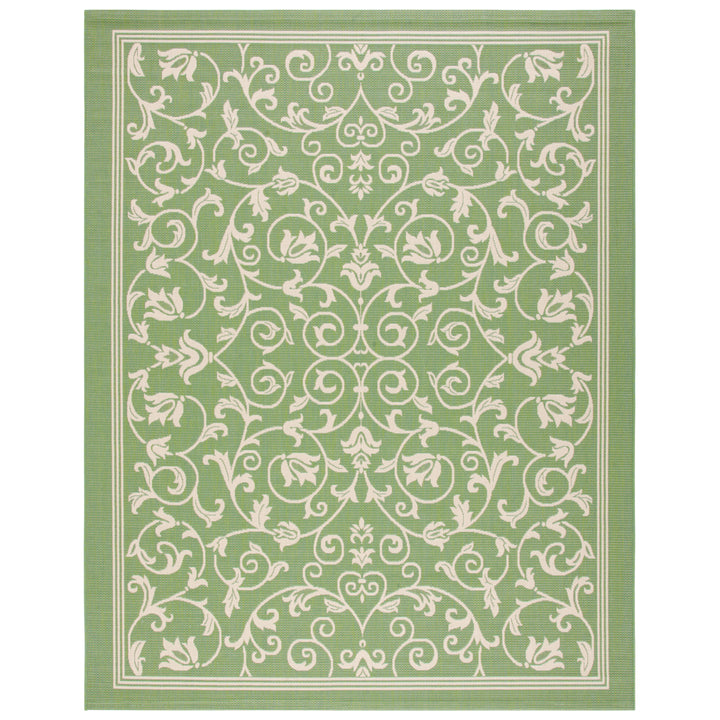 SAFAVIEH Outdoor CY2098-1E06 Courtyard Olive / Natural Rug Image 4