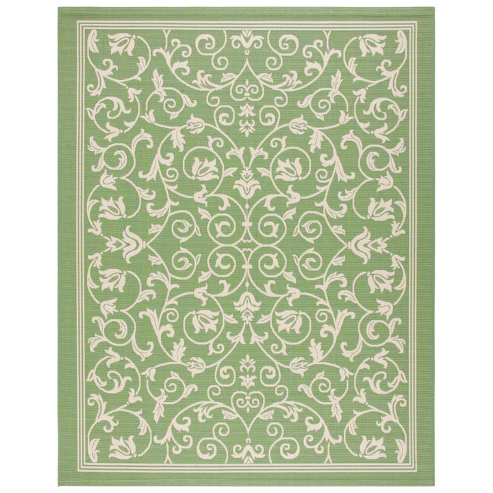 SAFAVIEH Outdoor CY2098-1E06 Courtyard Olive / Natural Rug Image 1