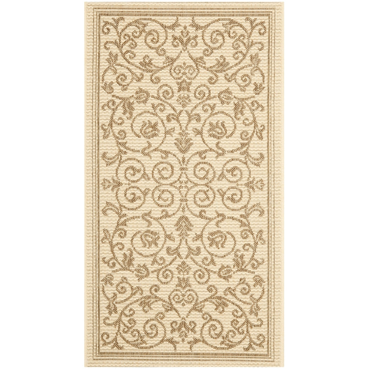 SAFAVIEH Outdoor CY2098-3001 Courtyard Natural / Brown Rug Image 10