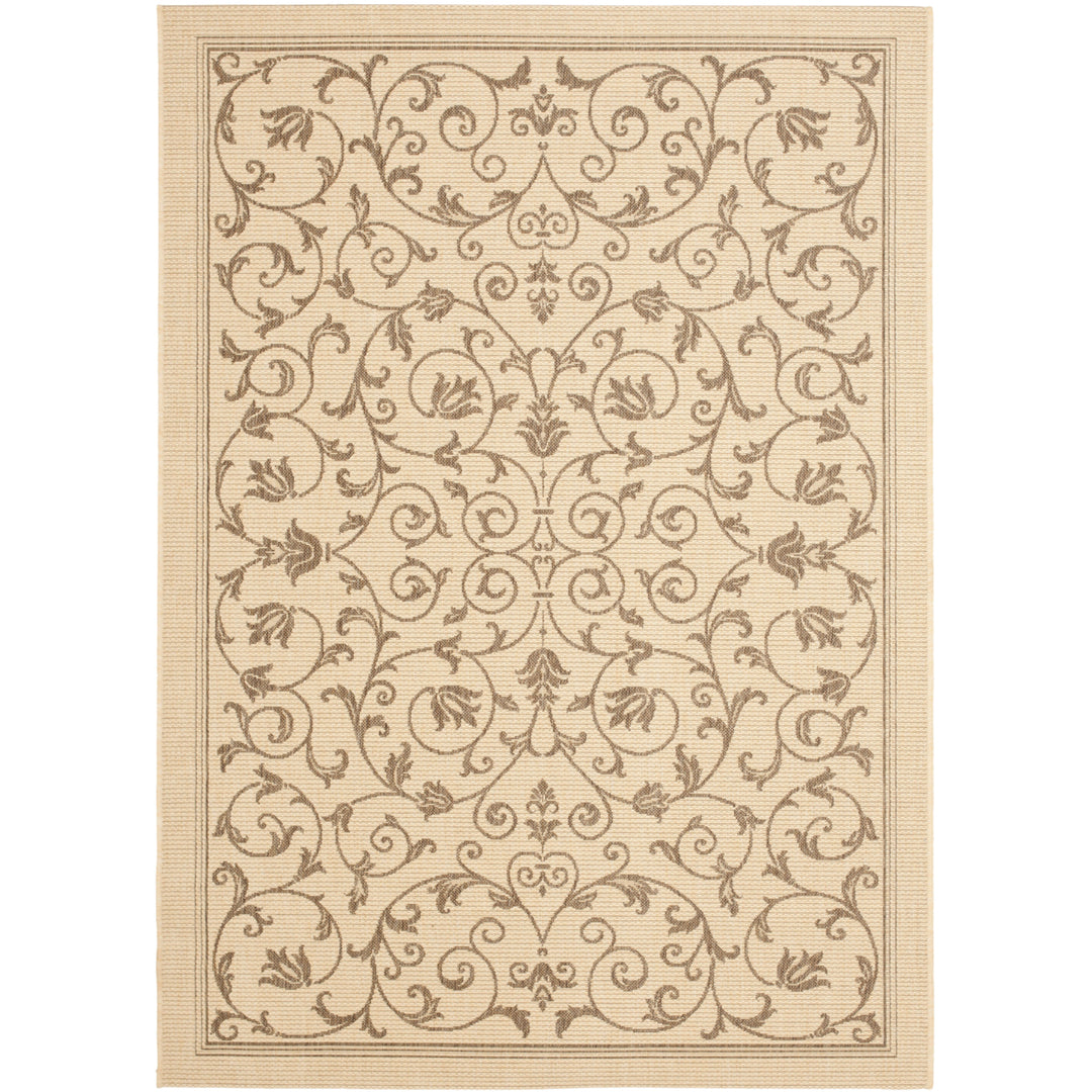 SAFAVIEH Outdoor CY2098-3001 Courtyard Natural / Brown Rug Image 11