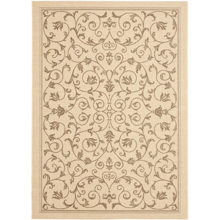 SAFAVIEH Outdoor CY2098-3001 Courtyard Natural / Brown Rug Image 1