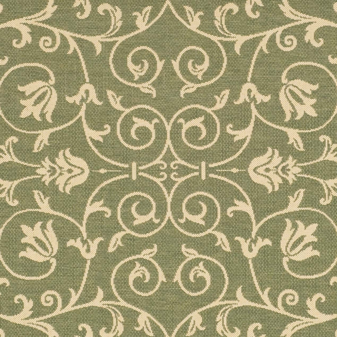 SAFAVIEH Outdoor CY2098-1E06 Courtyard Olive / Natural Rug Image 8