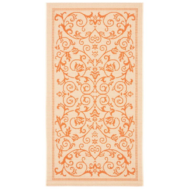 SAFAVIEH Outdoor CY2098-3201 Courtyard Natural / Terra Rug Image 1