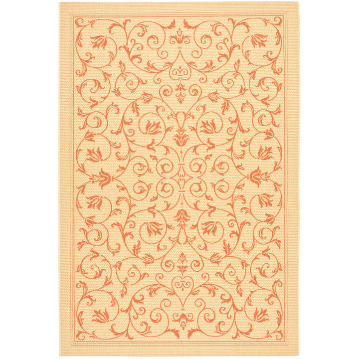 SAFAVIEH Outdoor CY2098-3201 Courtyard Natural / Terra Rug Image 1