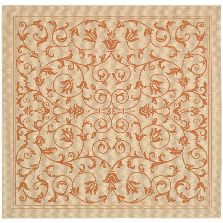 SAFAVIEH Outdoor CY2098-3201 Courtyard Natural / Terra Rug Image 1