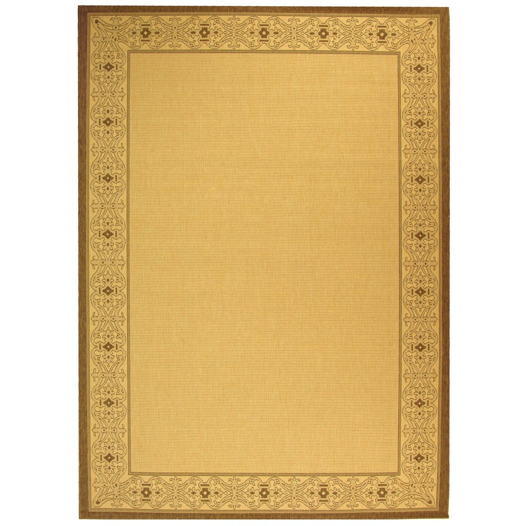 SAFAVIEH Outdoor CY2099-3001 Courtyard Natural / Brown Rug Image 1