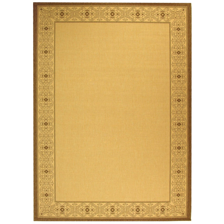 SAFAVIEH Outdoor CY2099-3001 Courtyard Natural / Brown Rug Image 1