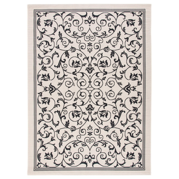 SAFAVIEH Indoor Outdoor CY2098-3908 Courtyard Black / Sand Rug Image 1