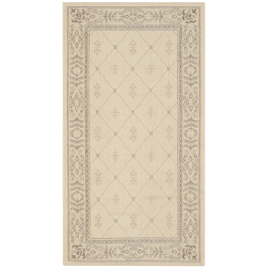 SAFAVIEH Outdoor CY2326-3001 Courtyard Natural / Brown Rug Image 7