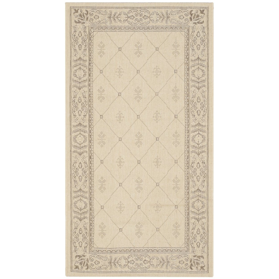 SAFAVIEH Outdoor CY2326-3001 Courtyard Natural / Brown Rug Image 1