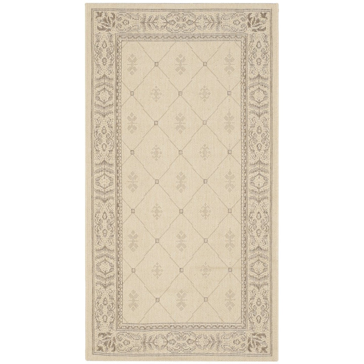 SAFAVIEH Outdoor CY2326-3001 Courtyard Natural / Brown Rug Image 1