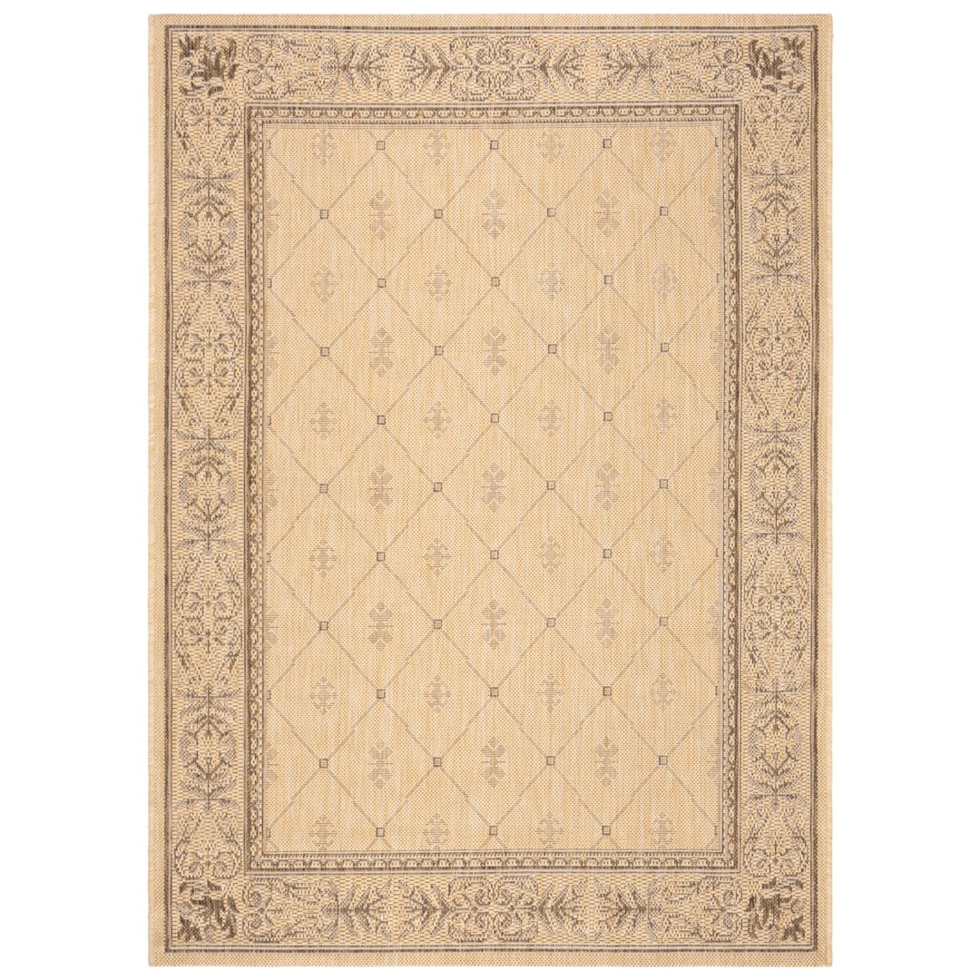 SAFAVIEH Outdoor CY2326-3001 Courtyard Natural / Brown Rug Image 1