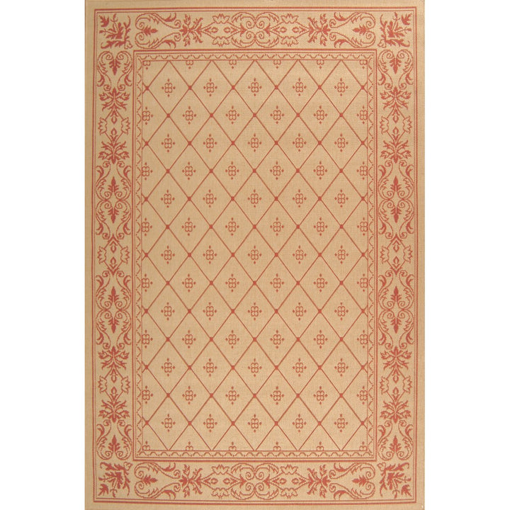 SAFAVIEH Outdoor CY2326-3201 Courtyard Natural / Terra Rug Image 1