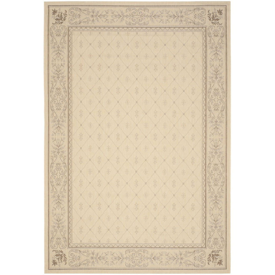 SAFAVIEH Outdoor CY2326-3001 Courtyard Natural / Brown Rug Image 1