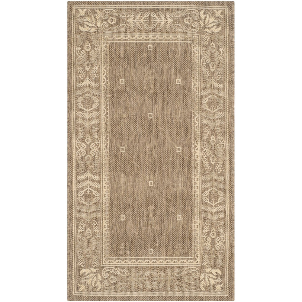 SAFAVIEH Outdoor CY2326-3009 Courtyard Brown / Natural Rug Image 2