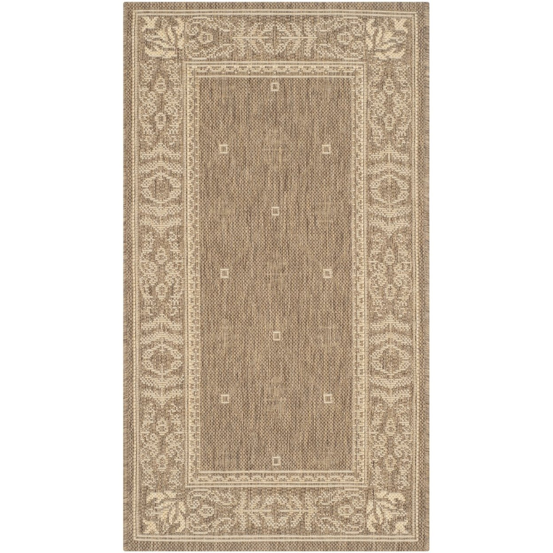 SAFAVIEH Outdoor CY2326-3009 Courtyard Brown / Natural Rug Image 2