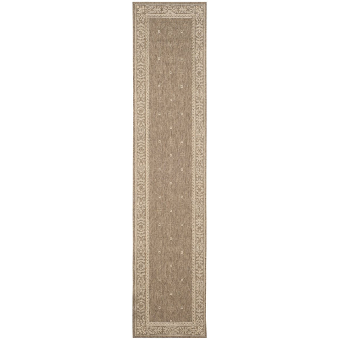 SAFAVIEH Outdoor CY2326-3009 Courtyard Brown / Natural Rug Image 3