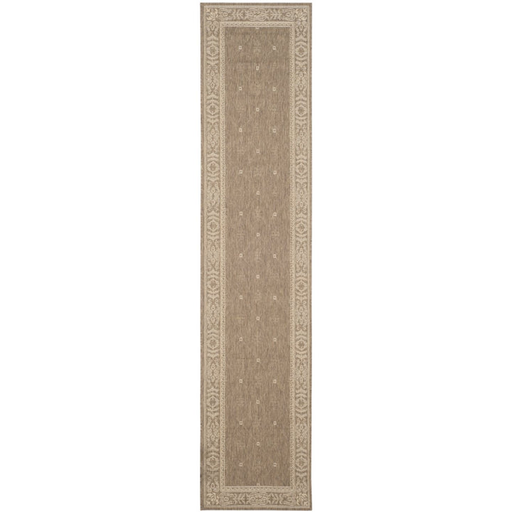 SAFAVIEH Outdoor CY2326-3009 Courtyard Brown / Natural Rug Image 3