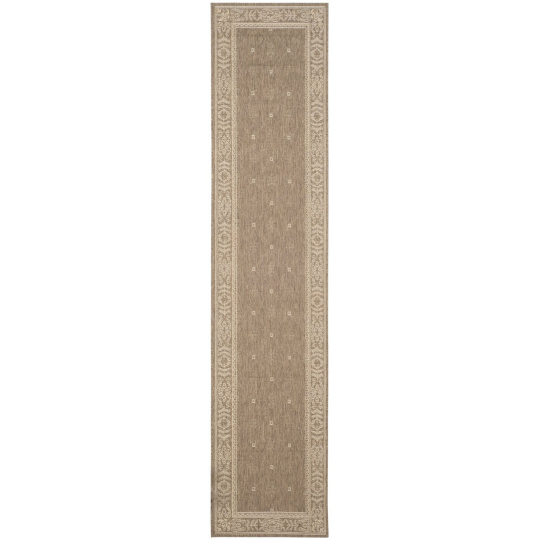 SAFAVIEH Outdoor CY2326-3009 Courtyard Brown / Natural Rug Image 1