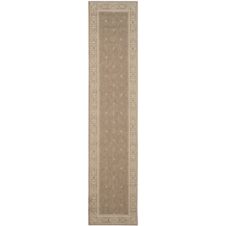 SAFAVIEH Outdoor CY2326-3009 Courtyard Brown / Natural Rug Image 1