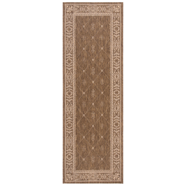 SAFAVIEH Outdoor CY2326-3009 Courtyard Brown / Natural Rug Image 4