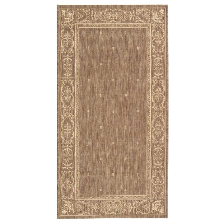 SAFAVIEH Outdoor CY2326-3009 Courtyard Brown / Natural Rug Image 5