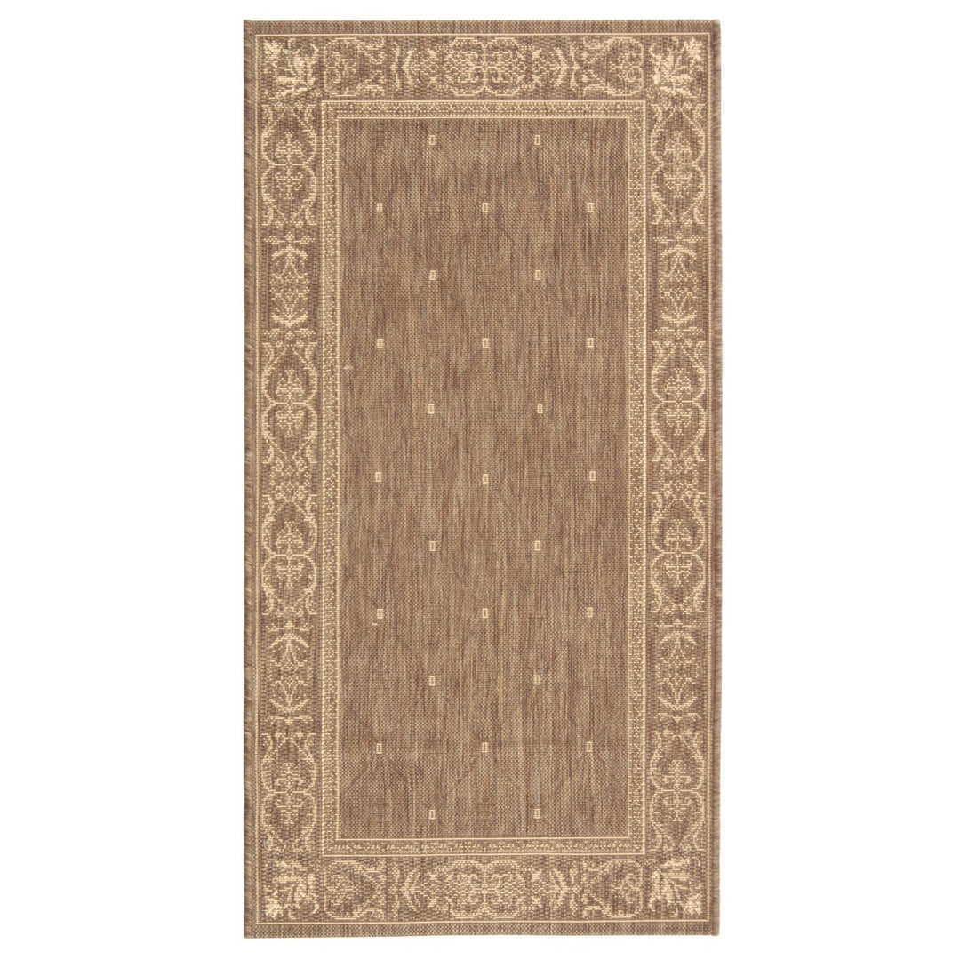 SAFAVIEH Outdoor CY2326-3009 Courtyard Brown / Natural Rug Image 1