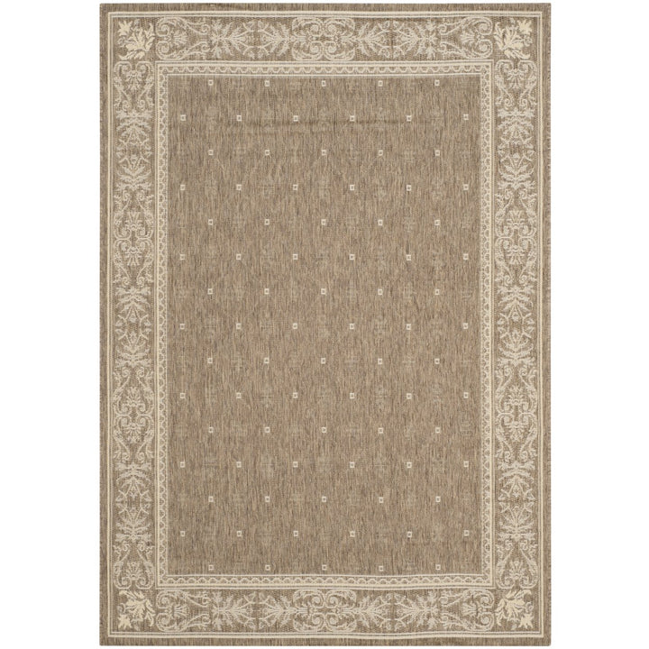 SAFAVIEH Outdoor CY2326-3009 Courtyard Brown / Natural Rug Image 6