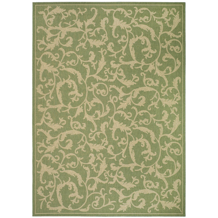 SAFAVIEH Outdoor CY2653-1E06 Courtyard Olive / Natural Rug Image 3
