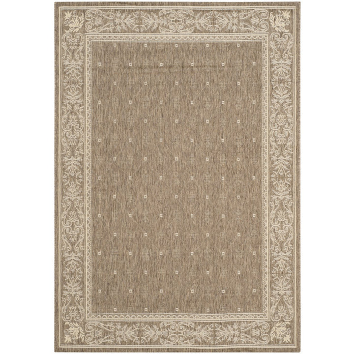 SAFAVIEH Outdoor CY2326-3009 Courtyard Brown / Natural Rug Image 1