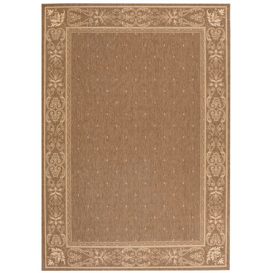 SAFAVIEH Outdoor CY2326-3009 Courtyard Brown / Natural Rug Image 1