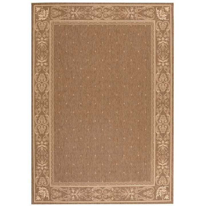 SAFAVIEH Outdoor CY2326-3009 Courtyard Brown / Natural Rug Image 1