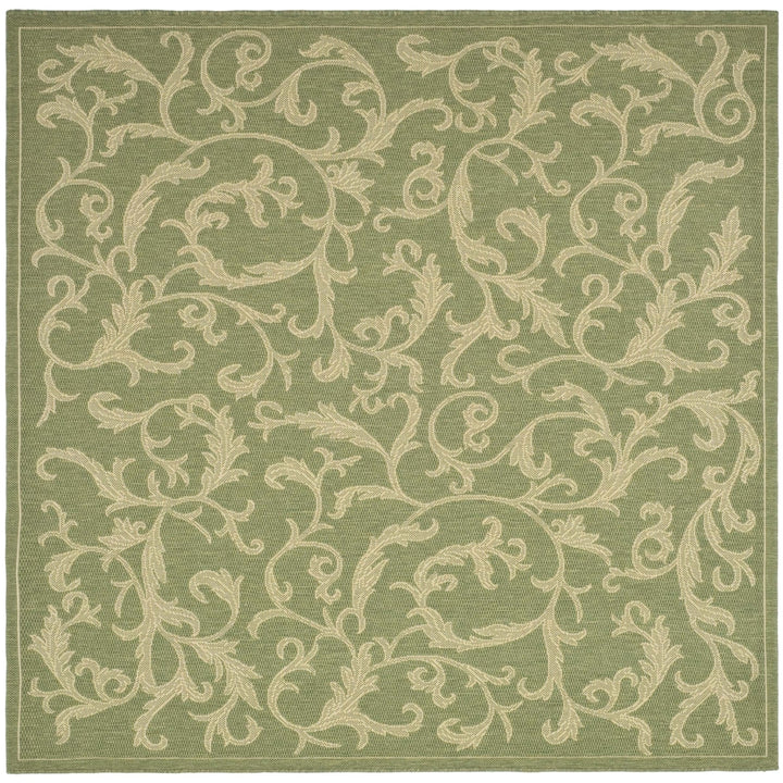 SAFAVIEH Outdoor CY2653-1E06 Courtyard Olive / Natural Rug Image 5