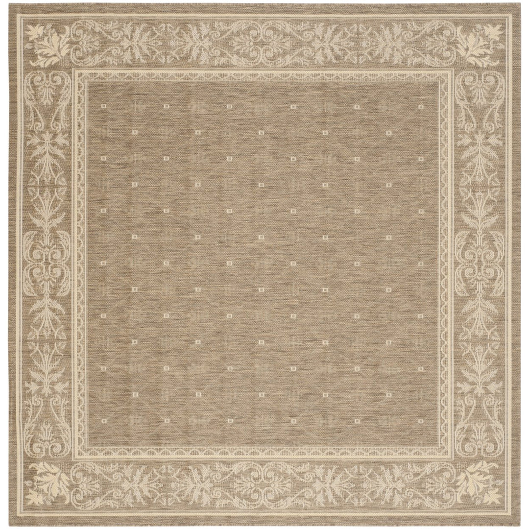 SAFAVIEH Outdoor CY2326-3009 Courtyard Brown / Natural Rug Image 10