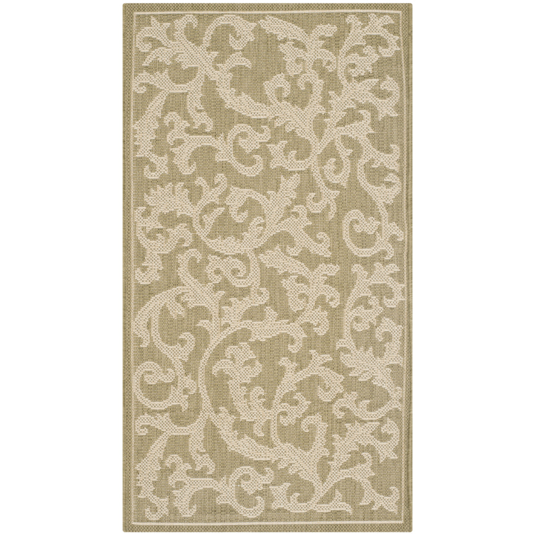 SAFAVIEH Outdoor CY2653-1E06 Courtyard Olive / Natural Rug Image 8