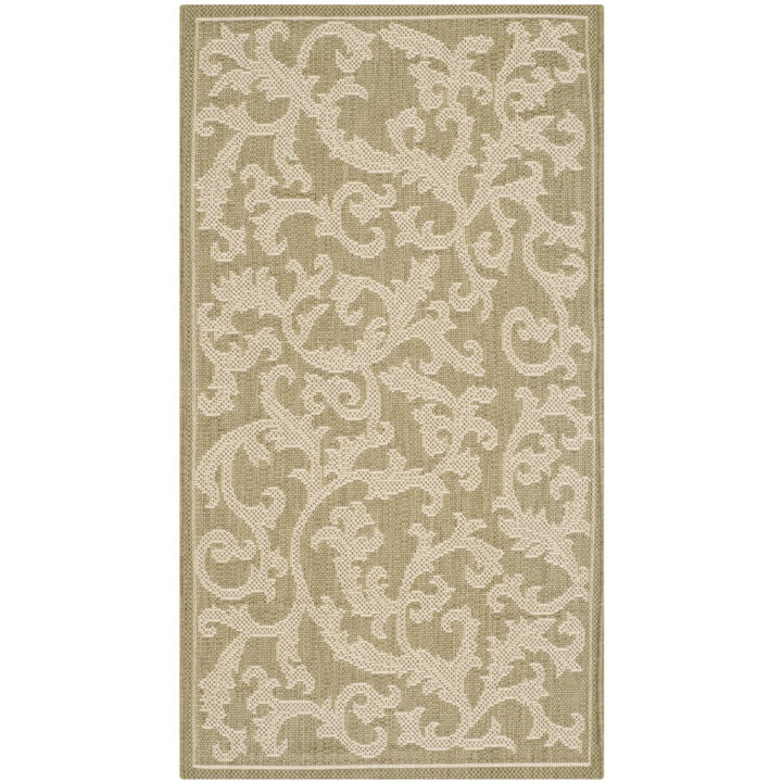 SAFAVIEH Outdoor CY2653-1E06 Courtyard Olive / Natural Rug Image 8