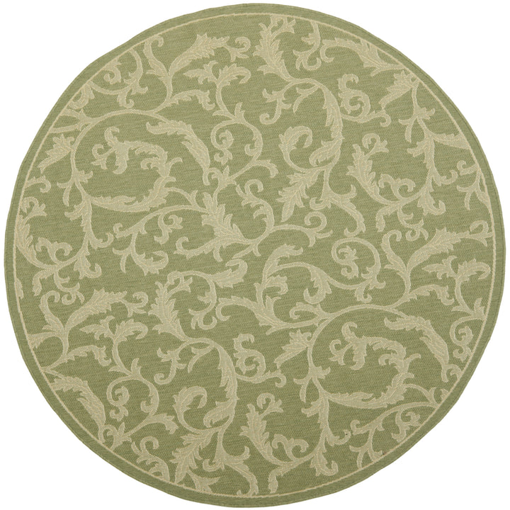 SAFAVIEH Outdoor CY2653-1E06 Courtyard Olive / Natural Rug Image 12