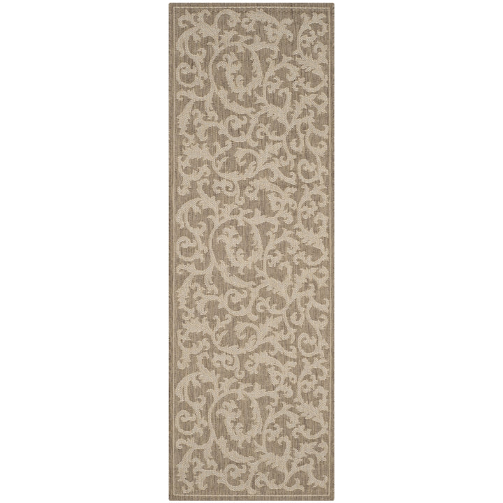SAFAVIEH Outdoor CY2653-3009 Courtyard Brown / Natural Rug Image 3