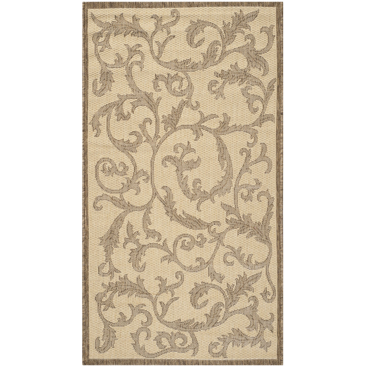 SAFAVIEH Outdoor CY2653-3001 Courtyard Natural / Brown Rug Image 5