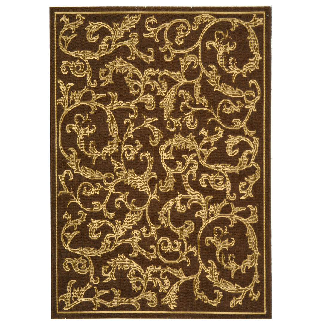 SAFAVIEH Outdoor CY2653-3009 Courtyard Brown / Natural Rug Image 6