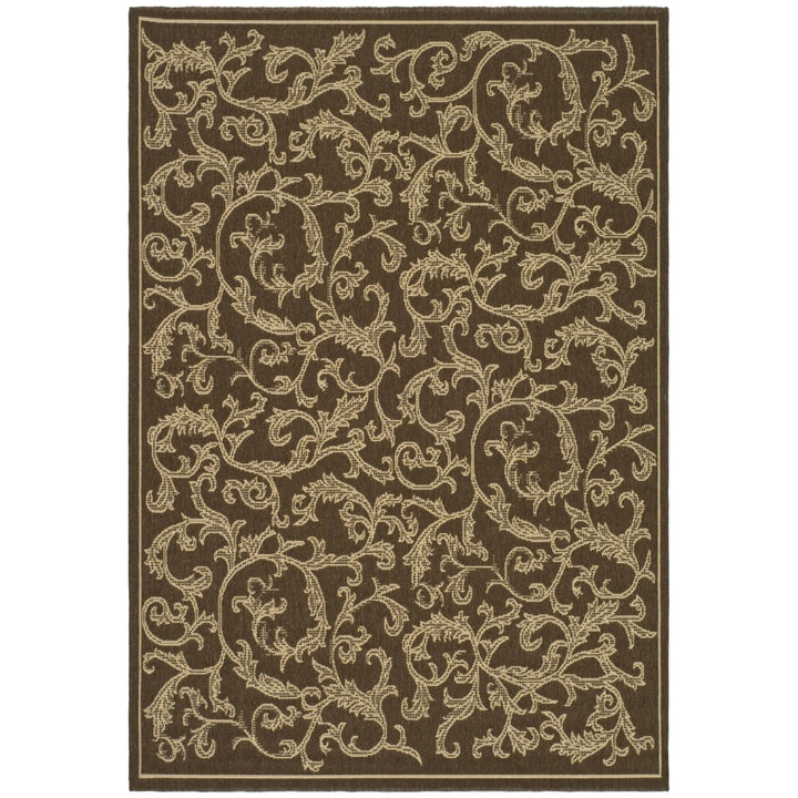 SAFAVIEH Outdoor CY2653-3009 Courtyard Brown / Natural Rug Image 7