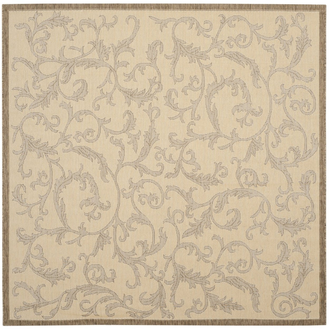 SAFAVIEH Outdoor CY2653-3001 Courtyard Natural / Brown Rug Image 1