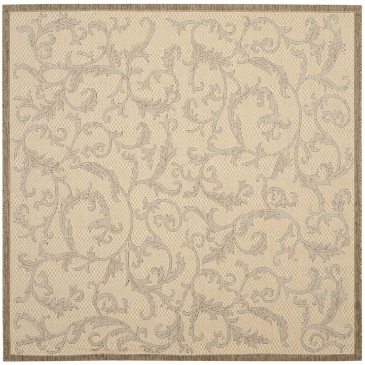 SAFAVIEH Outdoor CY2653-3001 Courtyard Natural / Brown Rug Image 1