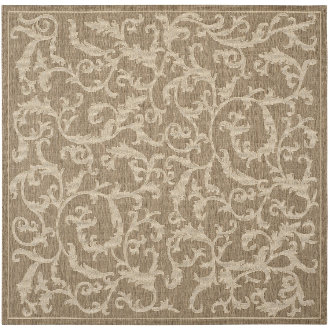 SAFAVIEH Outdoor CY2653-3009 Courtyard Brown / Natural Rug Image 11